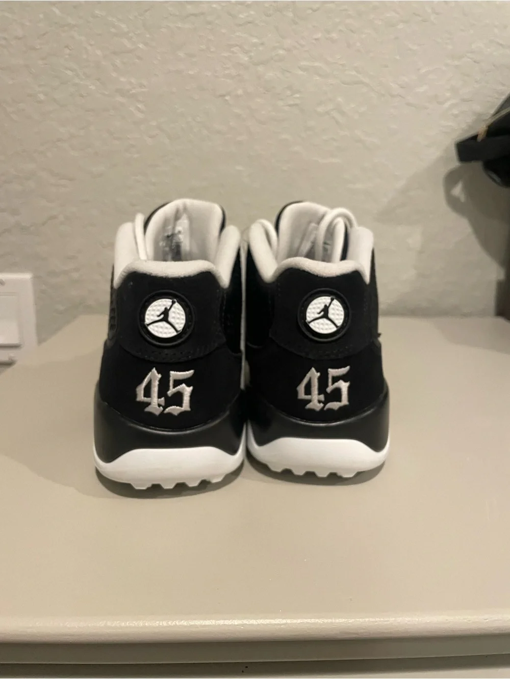 NIKE Air Jordan 9 Low Golf Barons Golf Shoes Size 5.5Black/White FN6930-001